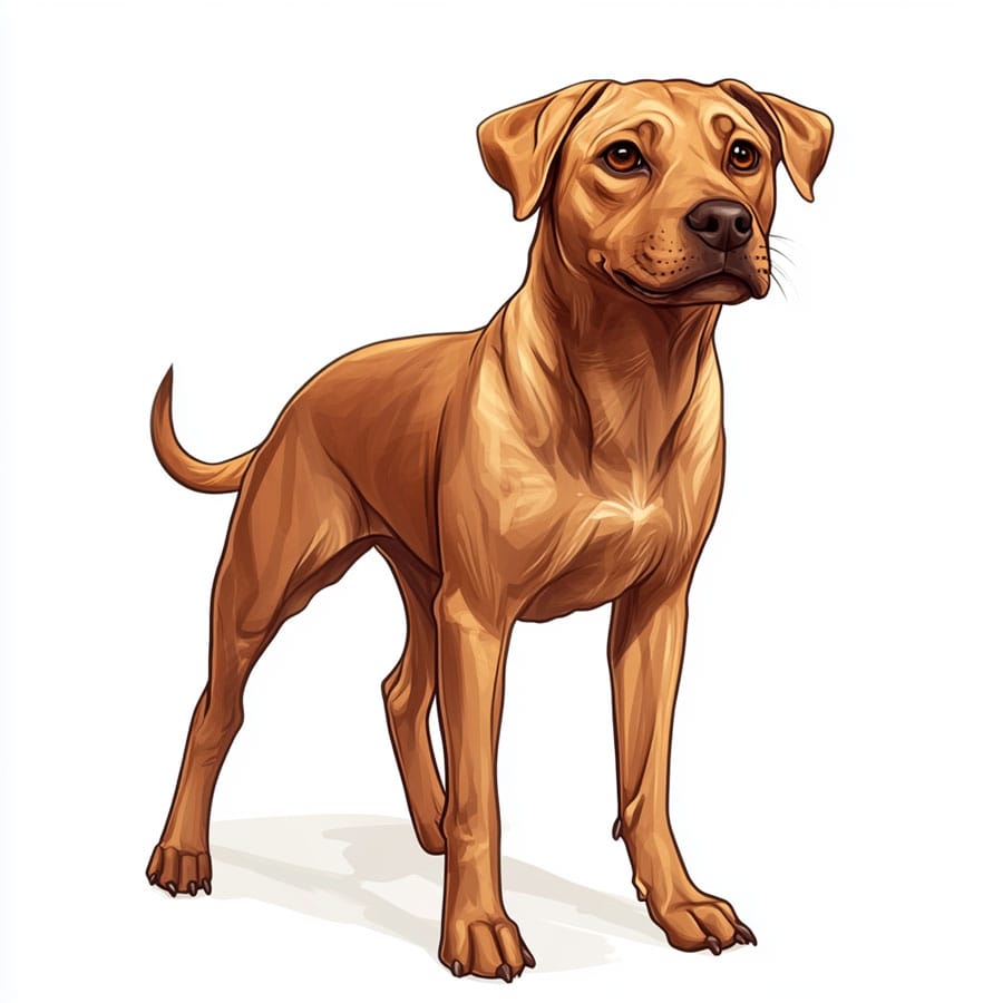 Ilustración de un perro de raza Vizsla