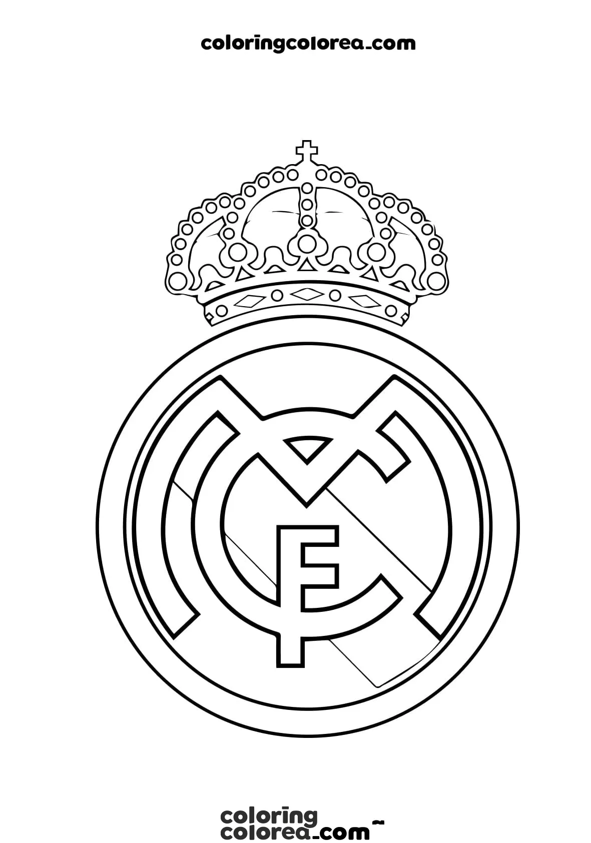 Colorea el escudo del Real Madrid