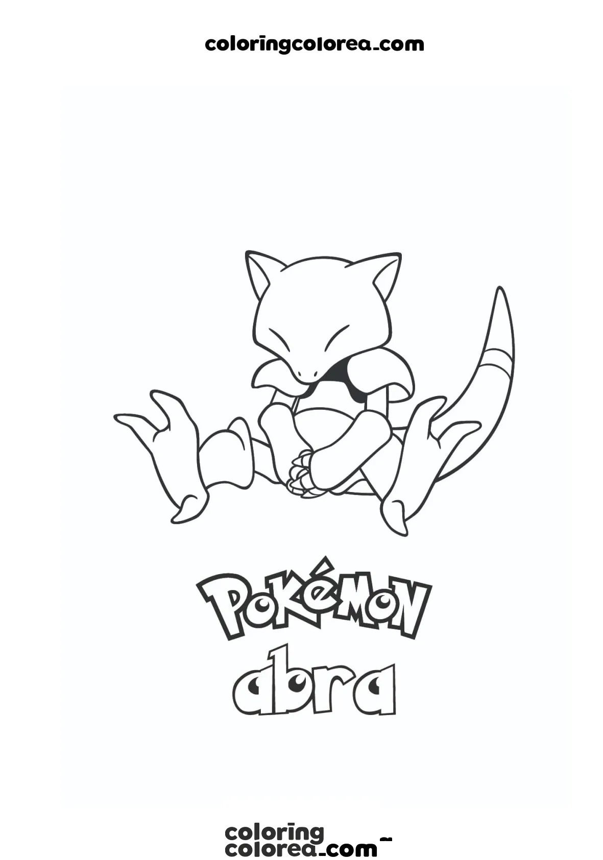 Colorear Pokemon Abra