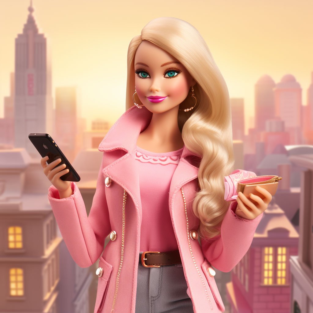 Imagen generada por IA de Barbie