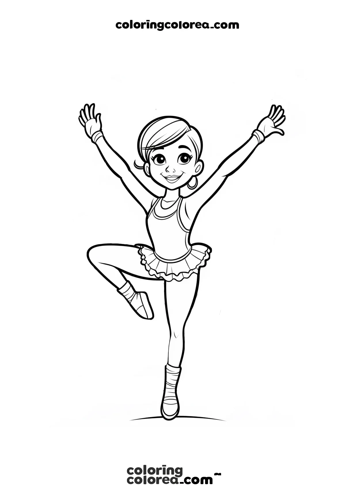 Colorea a la bailarina de ballet