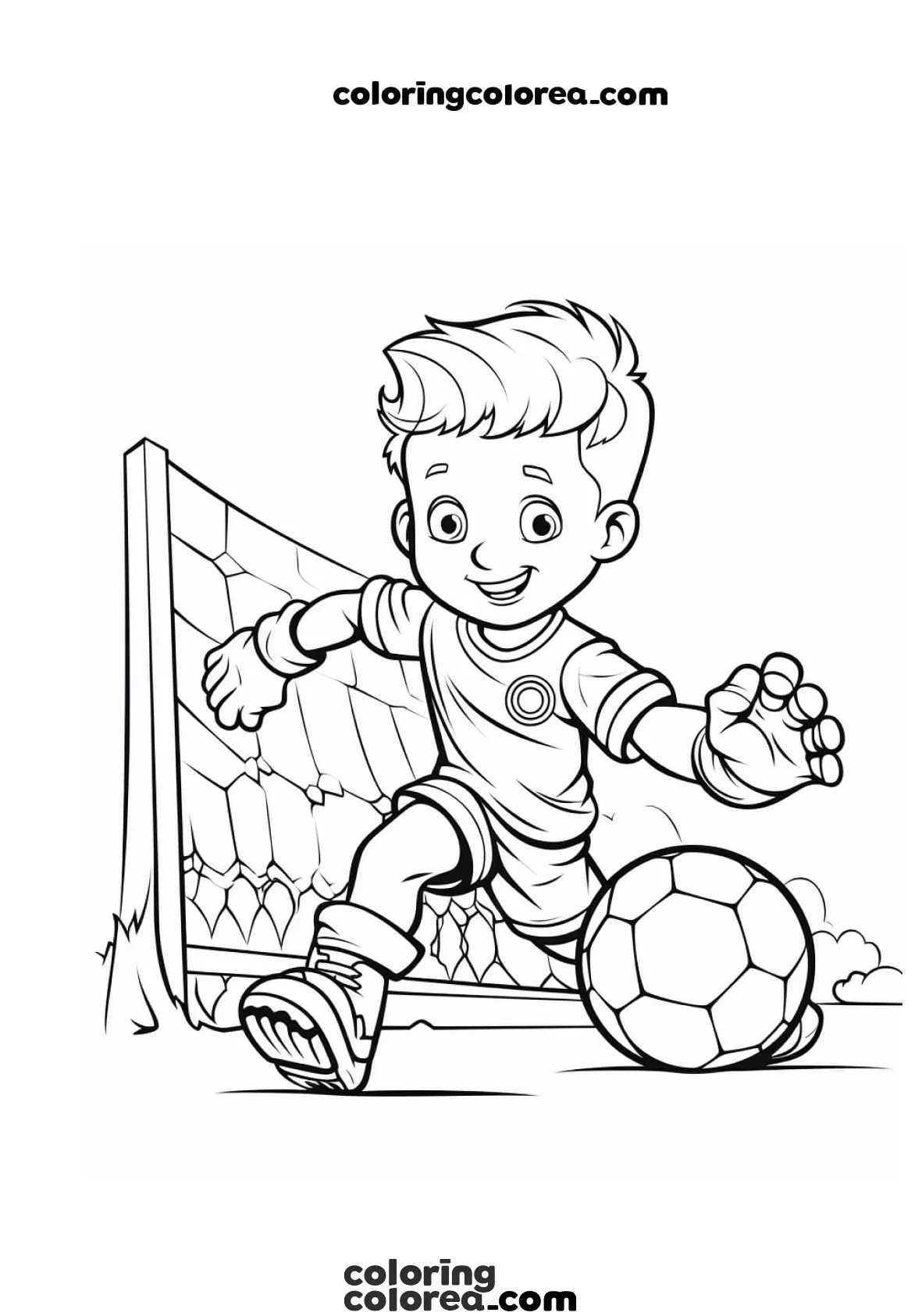 Colorear Portero de Futbol