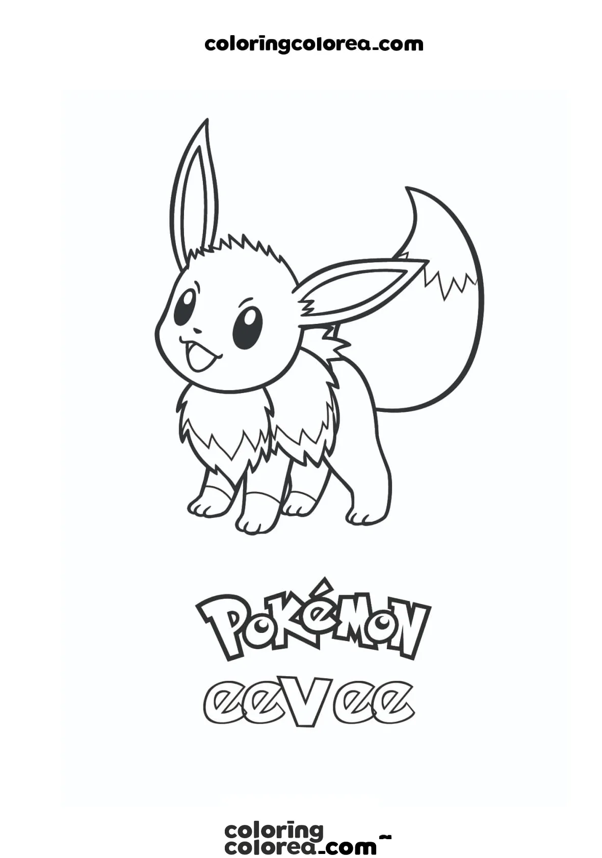 Dibujo para colorear del Pokemon Eevee