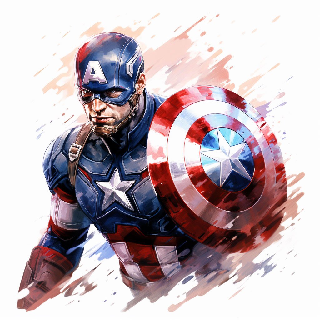 Dibujo del Capitán América