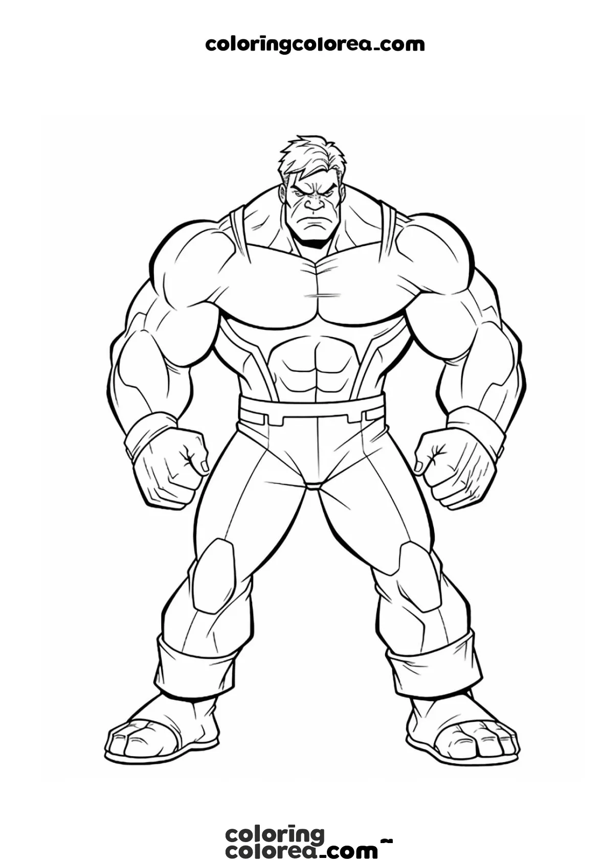 Dibujo para colorear del increíble Hulk