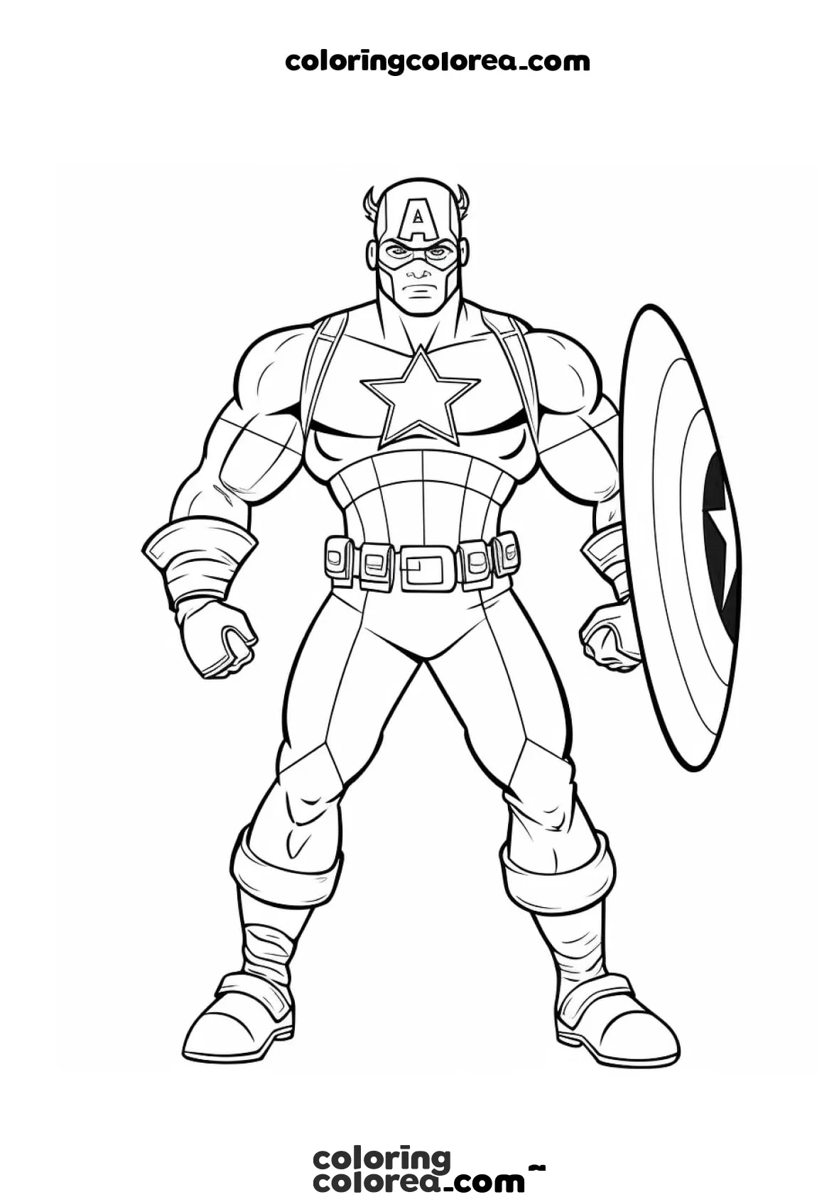 Dibujo para colorear del Capitán América