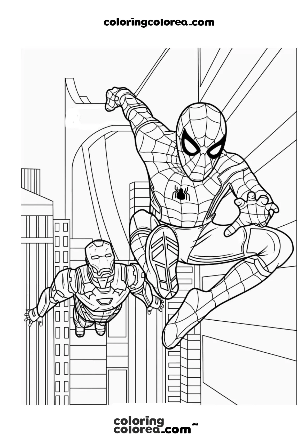 Colorea a Spiderman & Ironman totalmente gratis