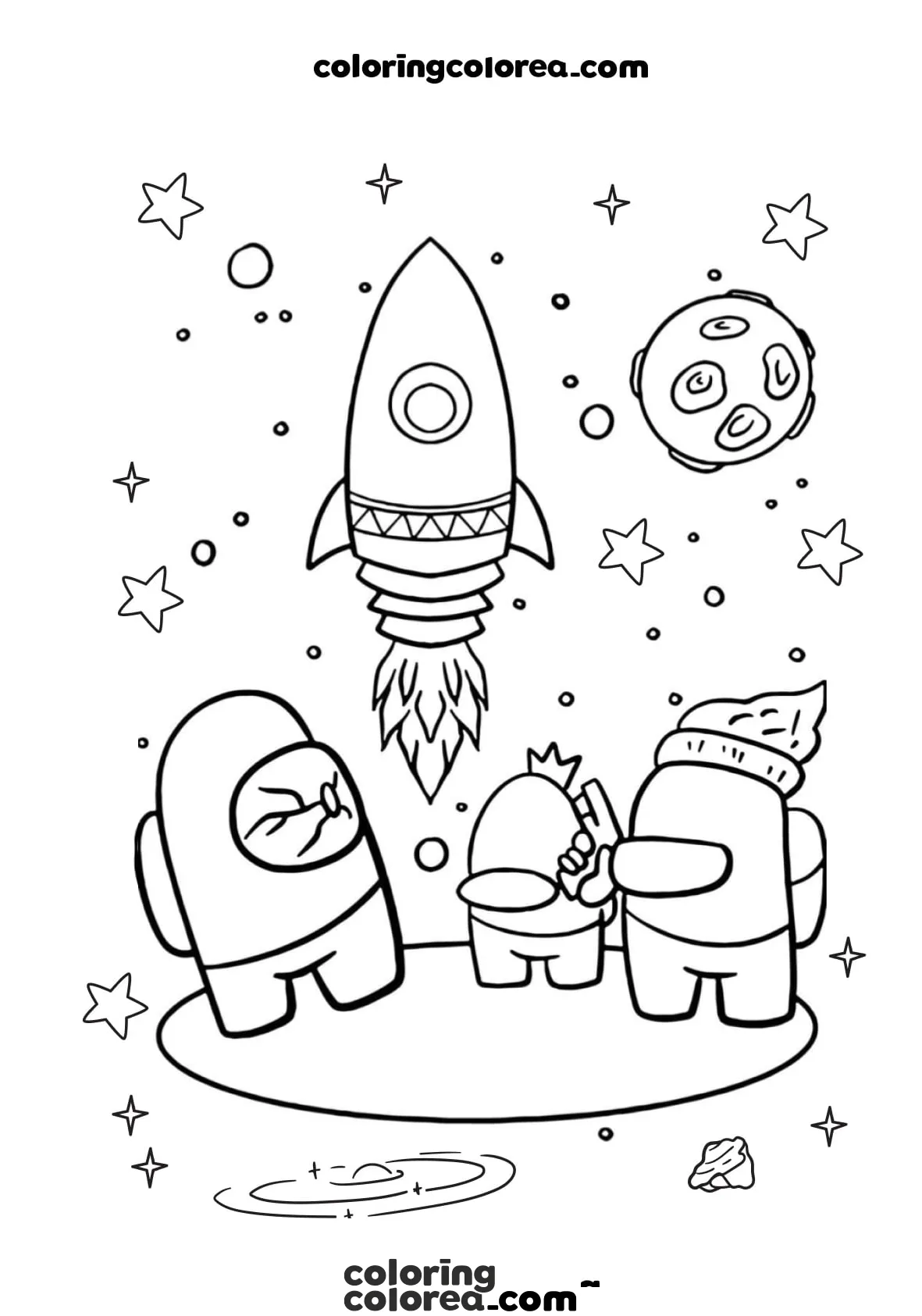 Colorear gratis dibujos de among us