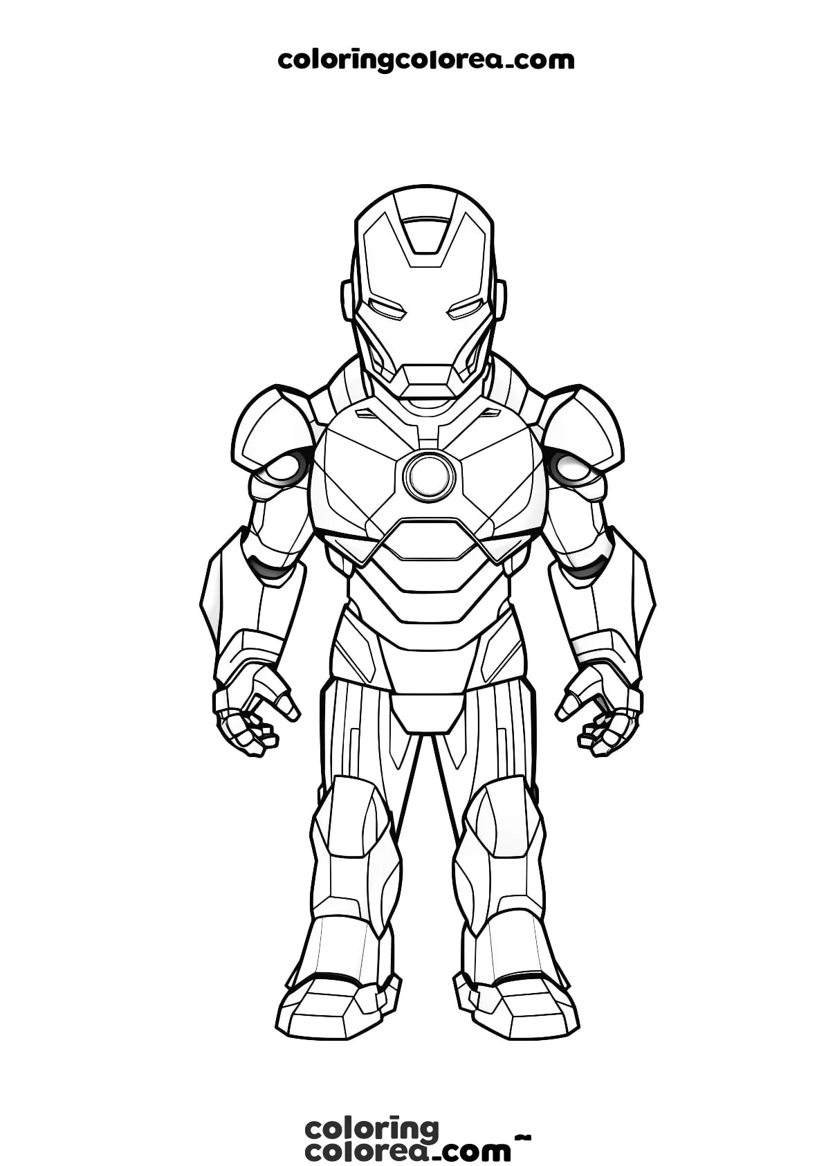 Colorear imagen de ironman gratis