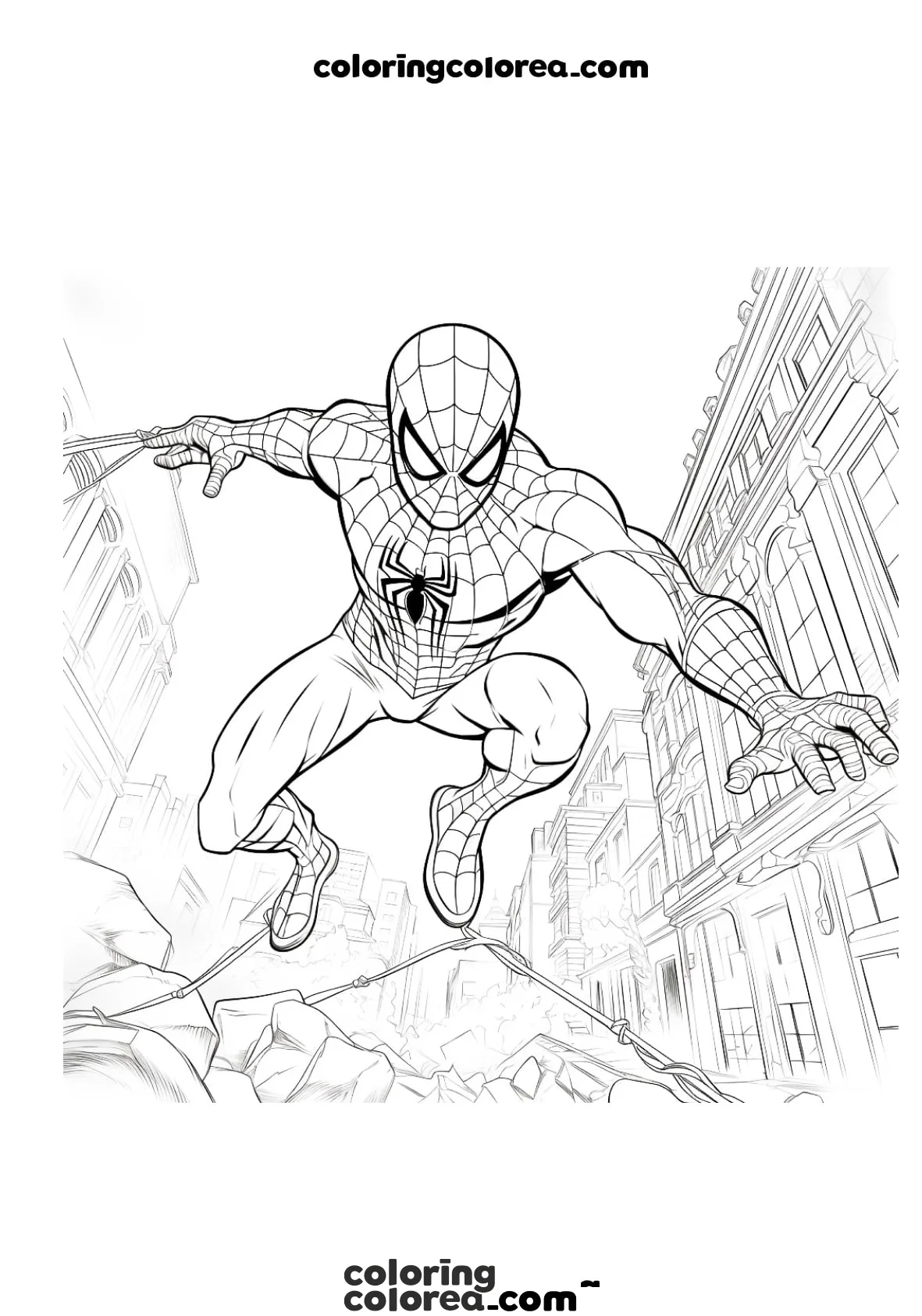 Dibujo para colorear gratis de Spiderman