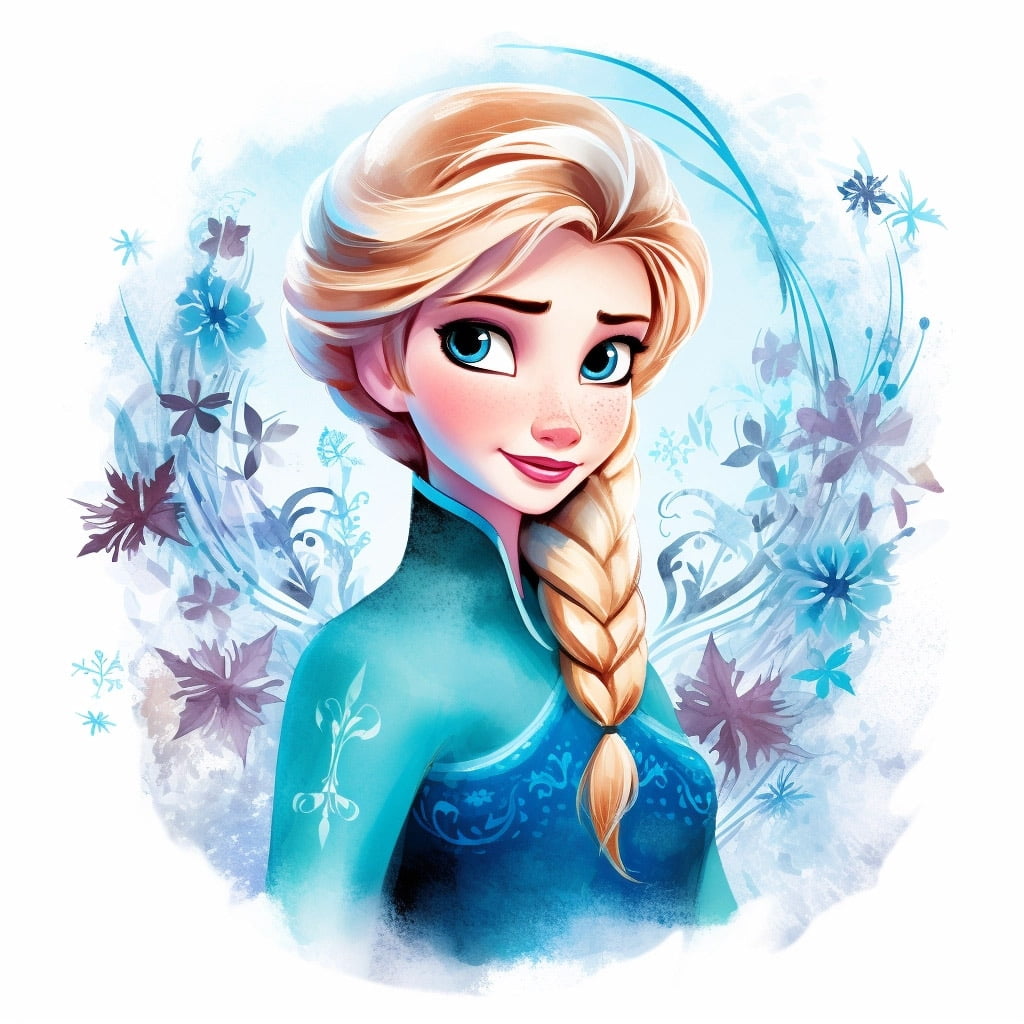 Retrato de Elsa, la reina de Hielo de Frozenj