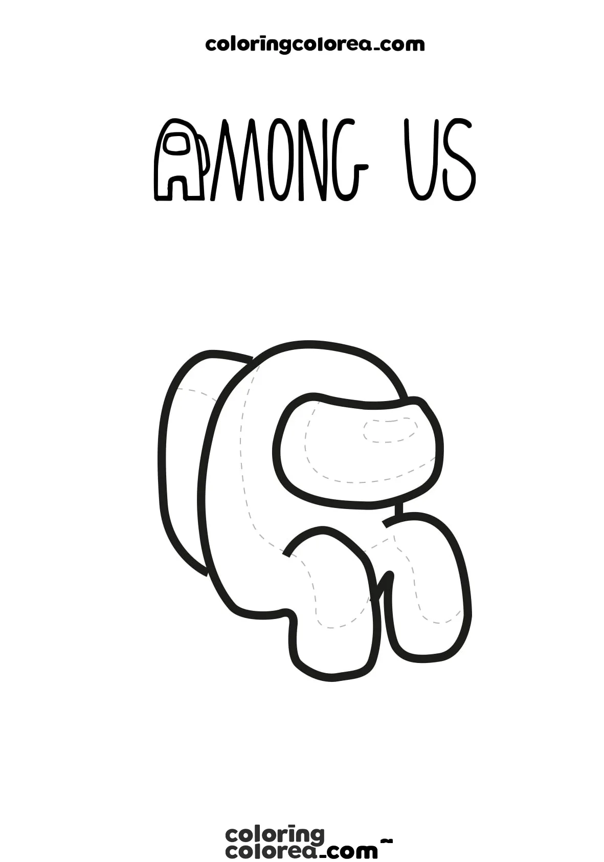 Dibujo para colorear de figura Among Us