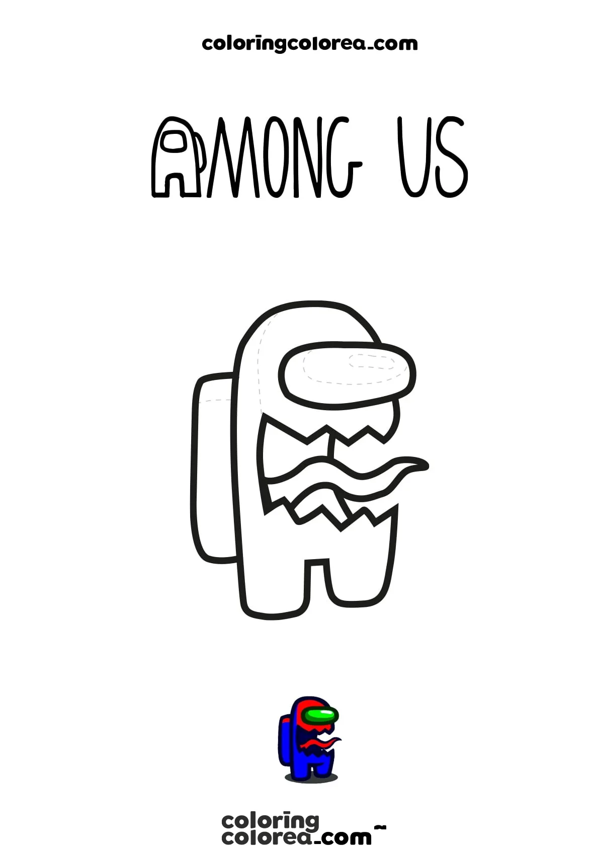 Colorear dibujos de Among us gratis