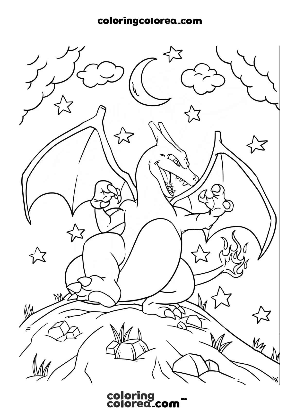 Colorea al Pokemon Charizard