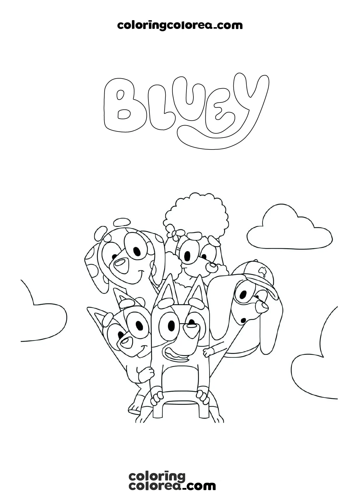 Bluey en el balacin