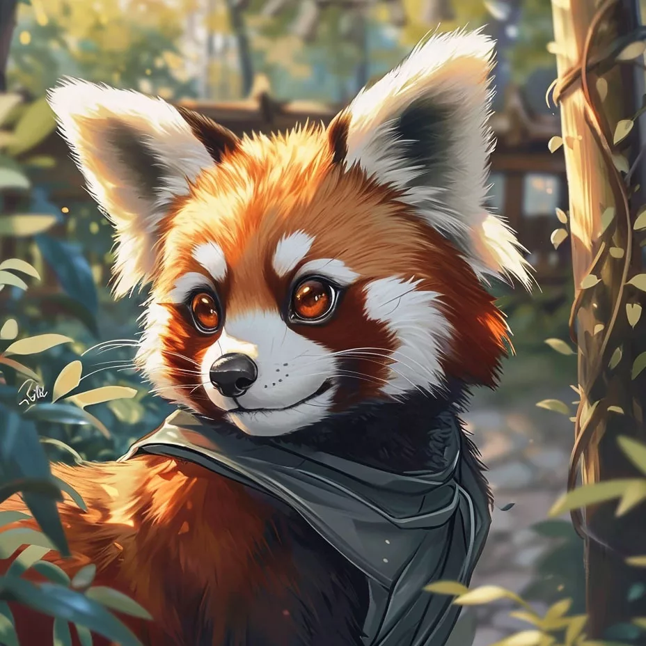 Imagen de un Panda Rojo generado con IA