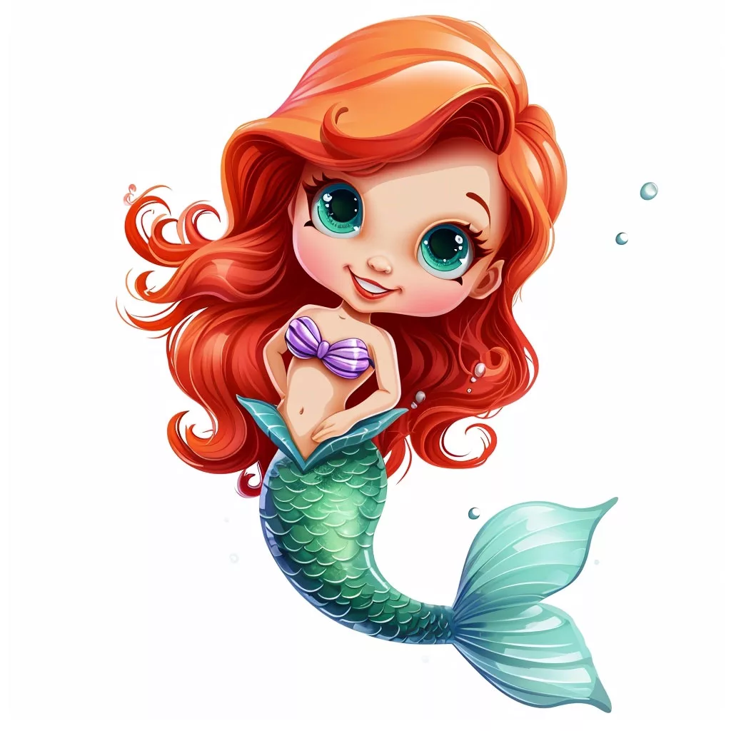 Dibujo de una sirena generada con IA