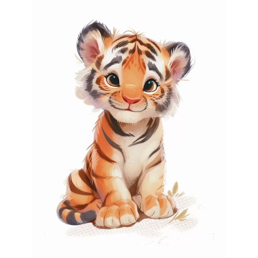 Dibujo de un pequeño tigre