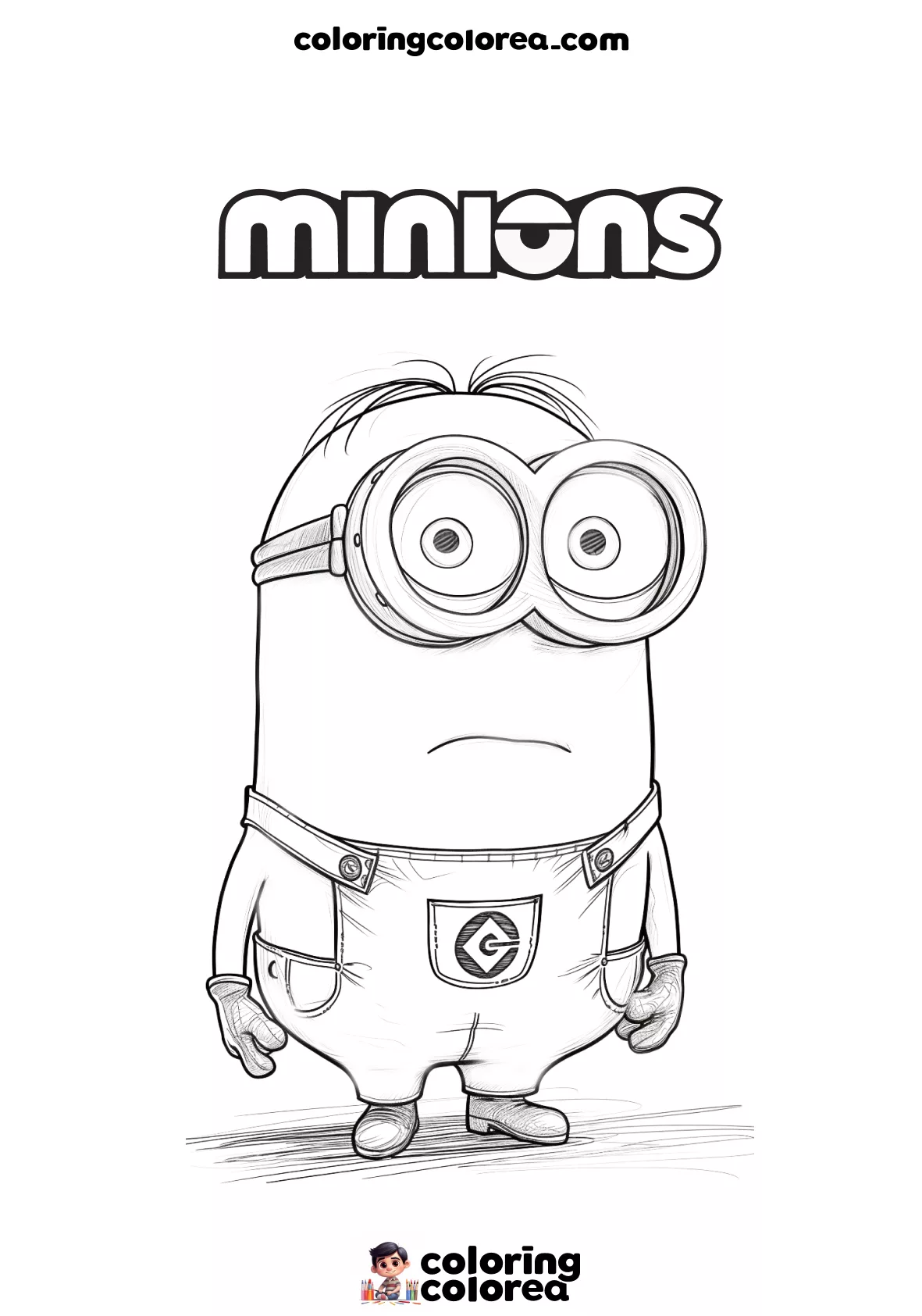 Dibujo para colorear gratis de un Minion