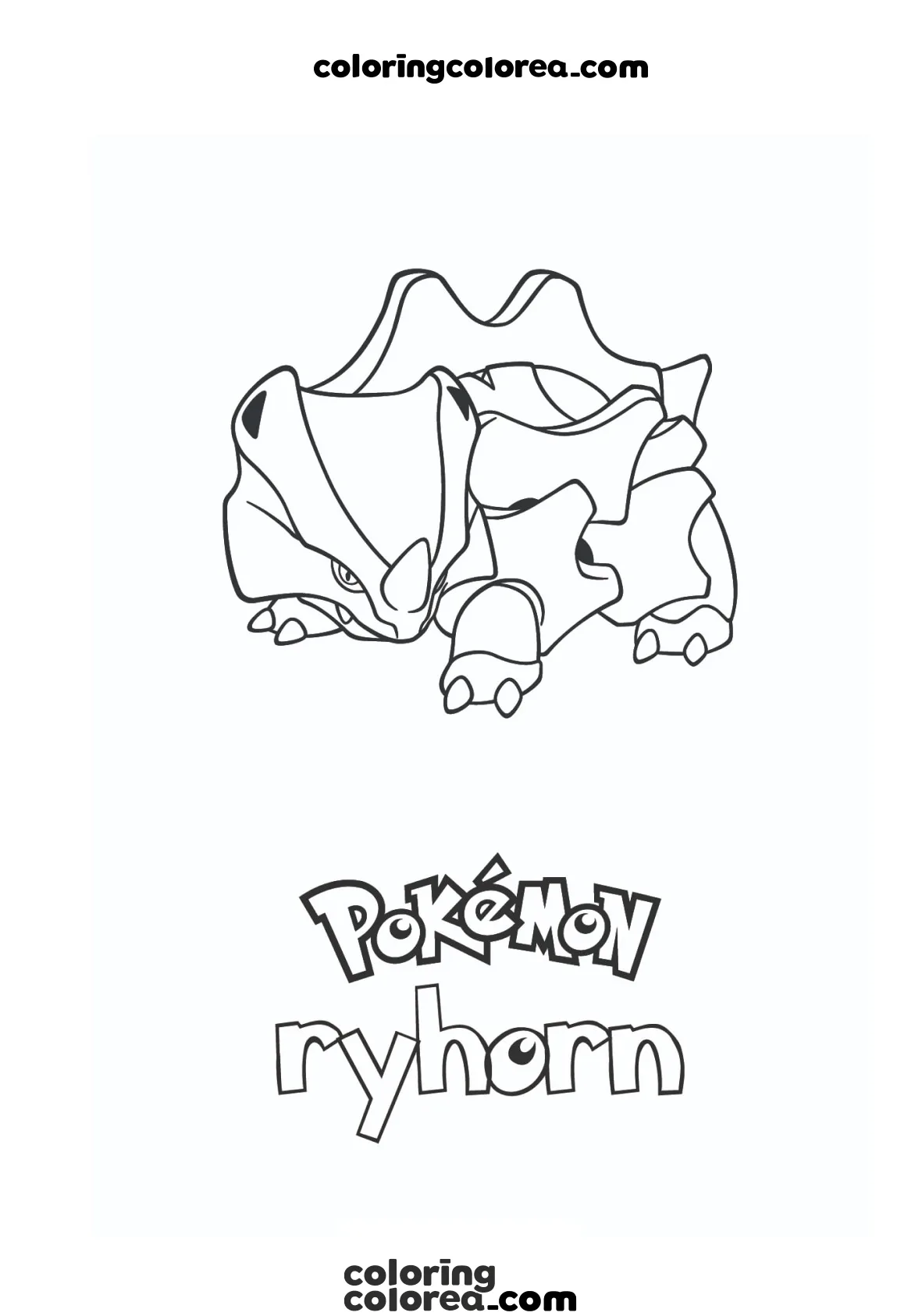 Colorear Pokemon Rhyhorn