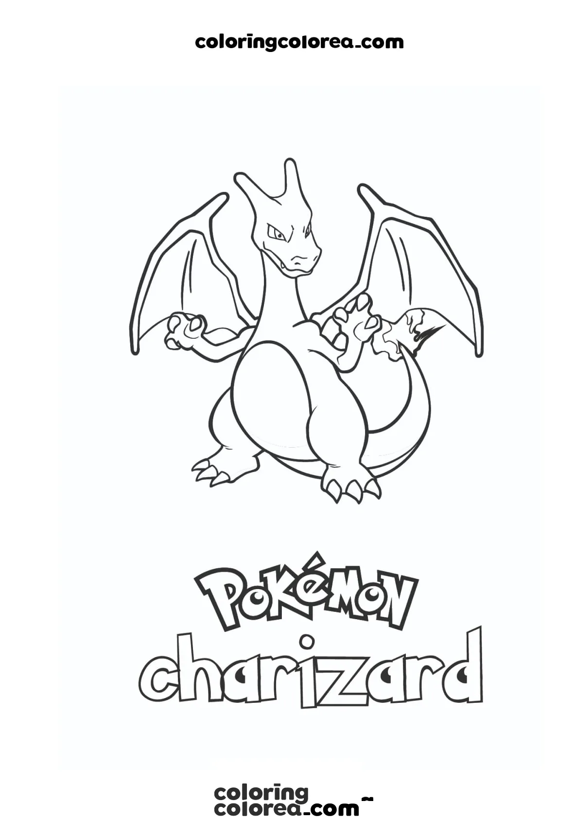Dibujo para colorear de Charizard