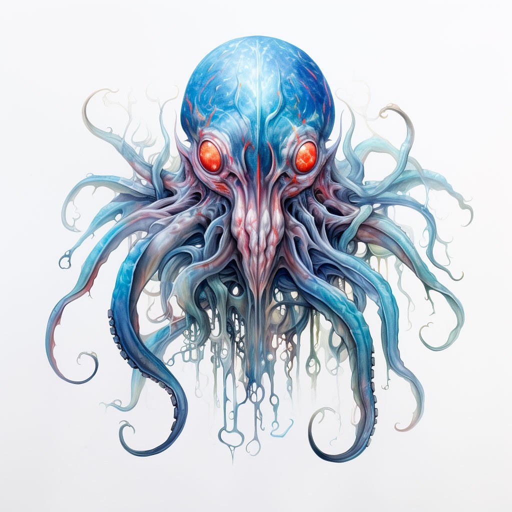 Ilustración generada por IA del Pokemon Tentacruel