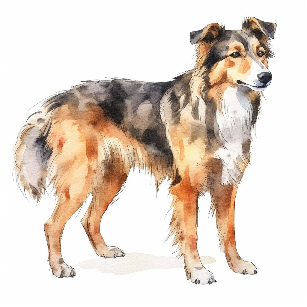 Precioso dibujo realista de un perro