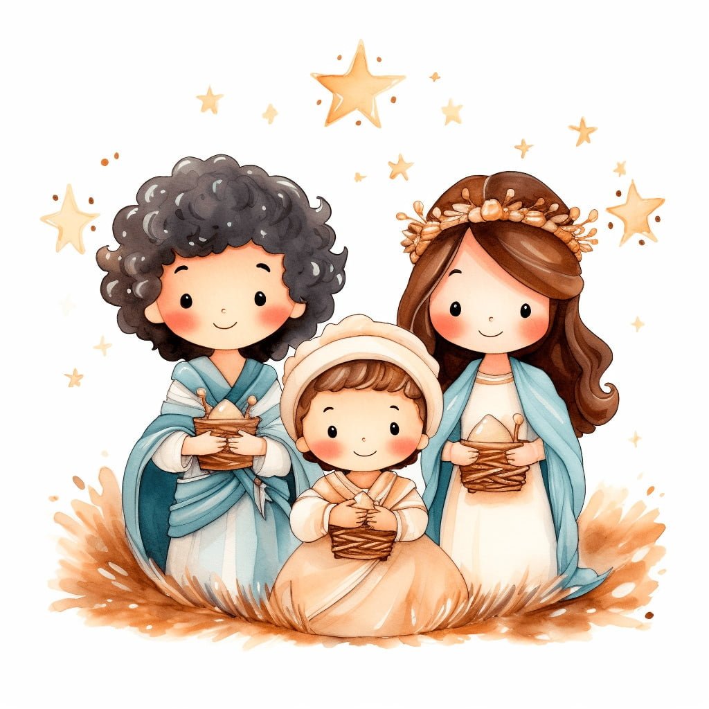 Ilustración simbólica del nacimiento de Jesús