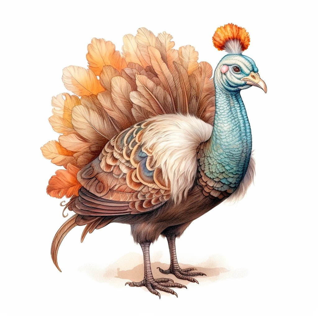 Ilustración de un pavo realista