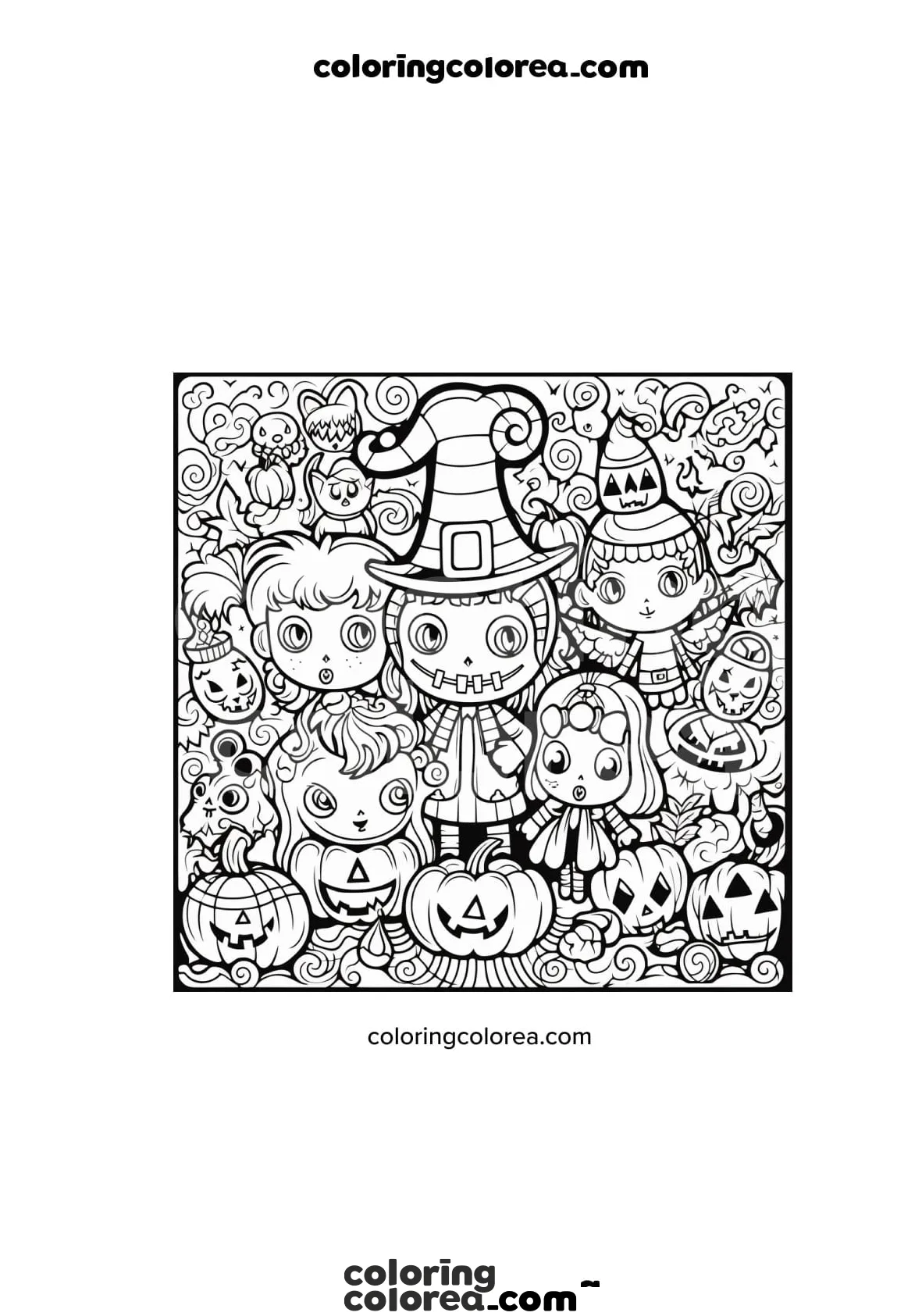 Imprime y colorea dibujos de hallowen
