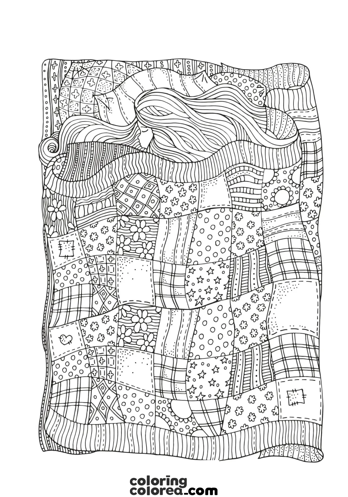 Imagen para colorear estilo mandala, relajante inspirado en Gustav Klimt