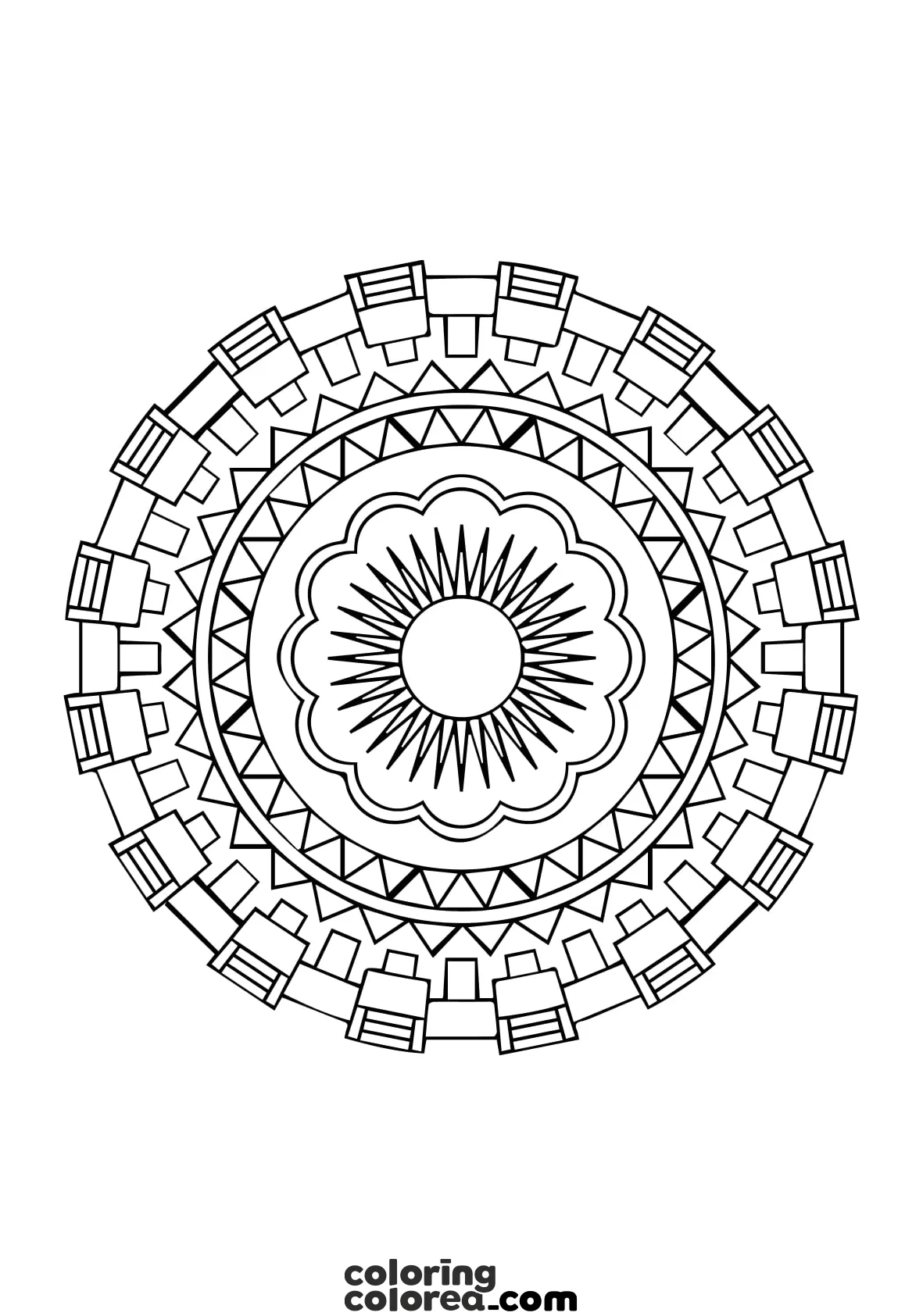 Mandala para colorear gratis