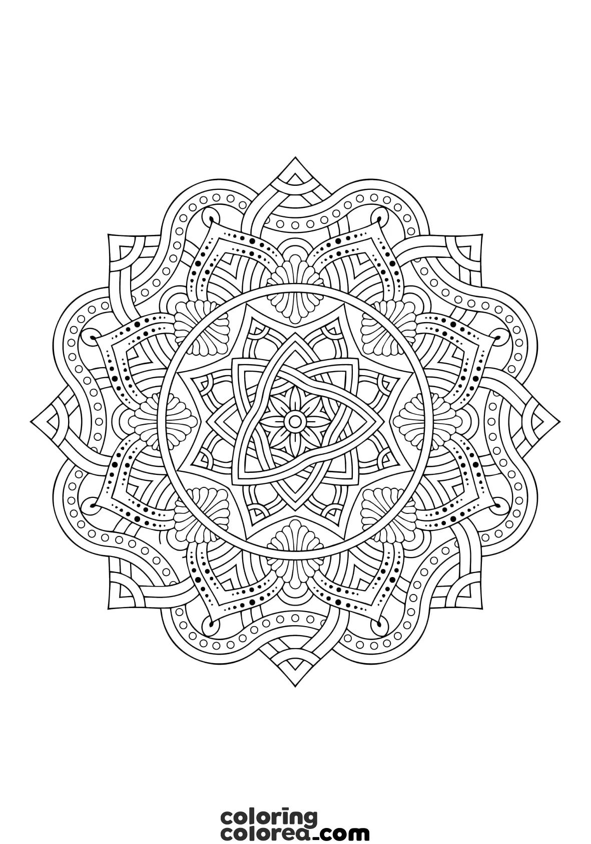 Mandala para colorear gratis