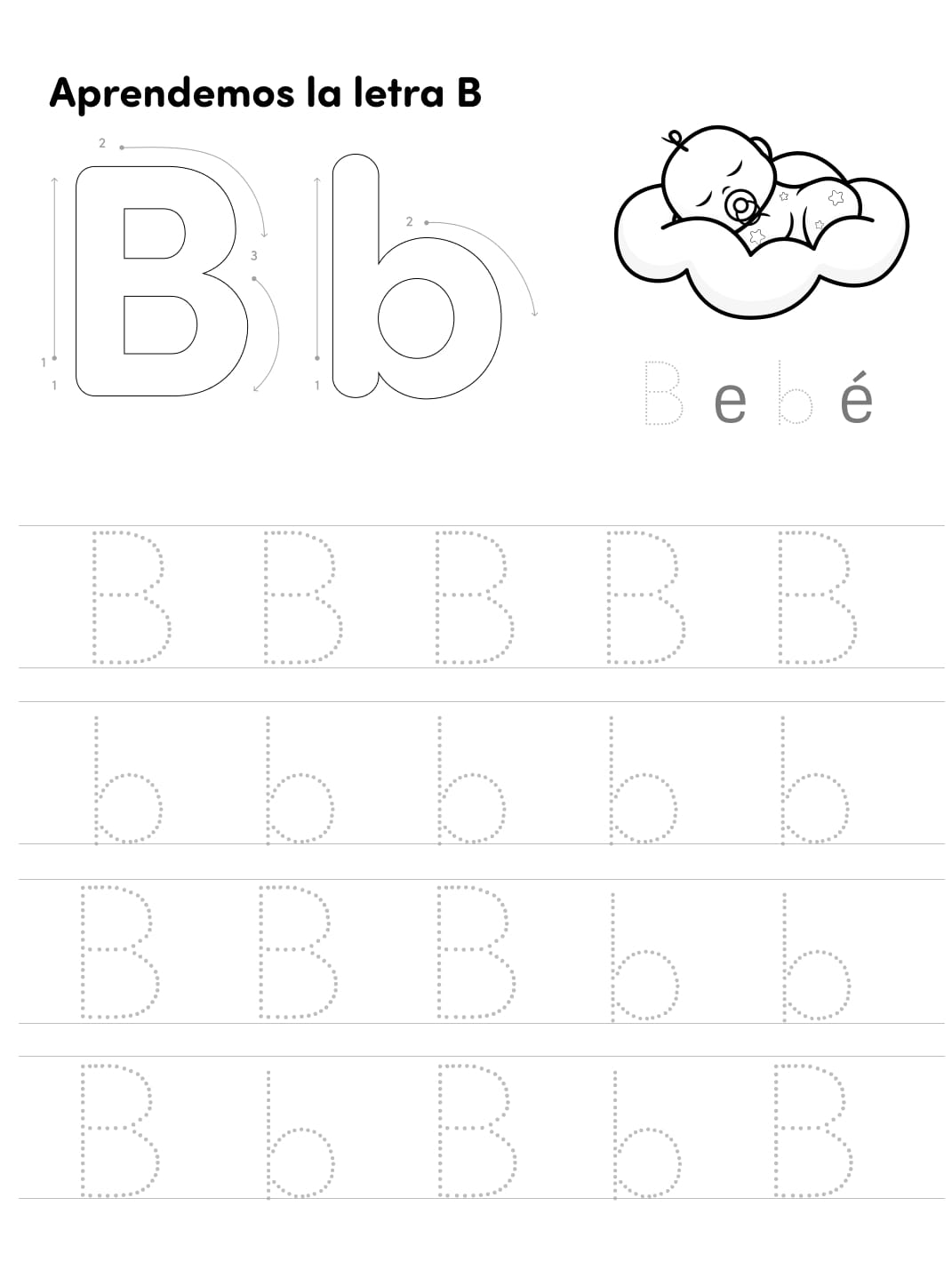 Ficha educativa. Aprendemos la letra B