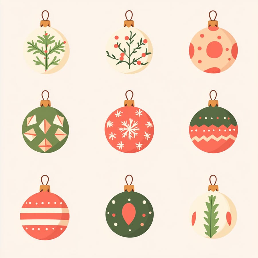 Bolas para adornar el árbol de Navidad