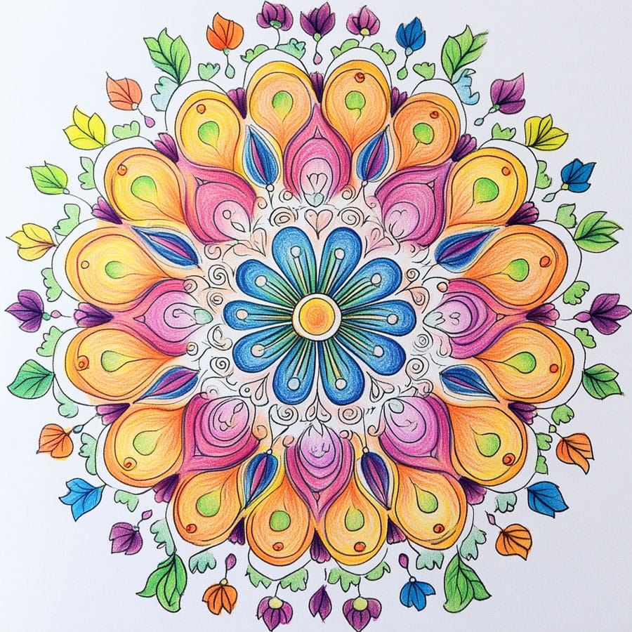 Mandala de estilo floral
