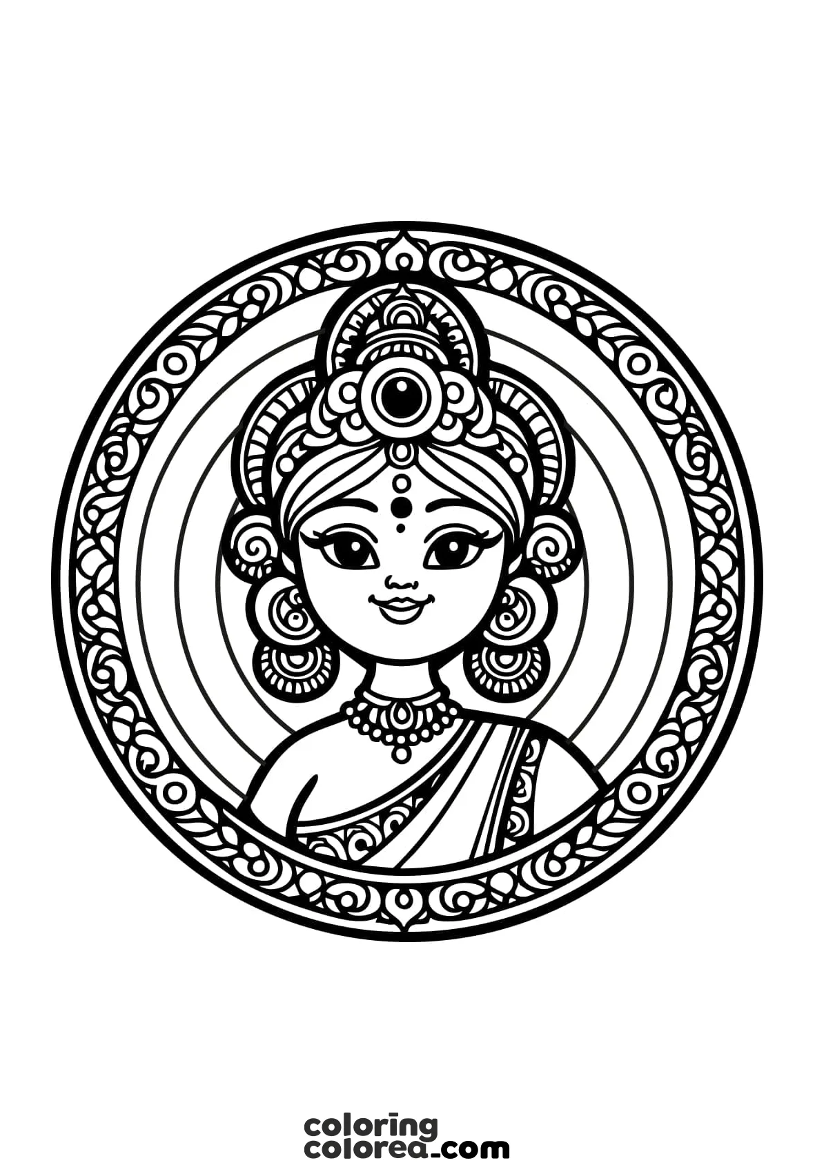 Dibujo relajante estilo hindu