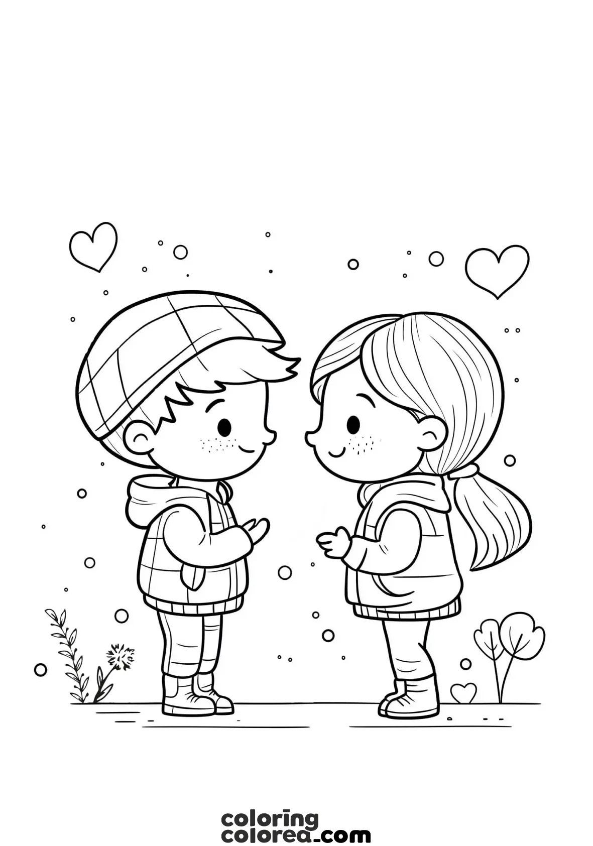 Dibujos para colorear de San Valentin
