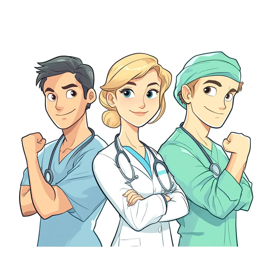 Dibujo de un equipo médico