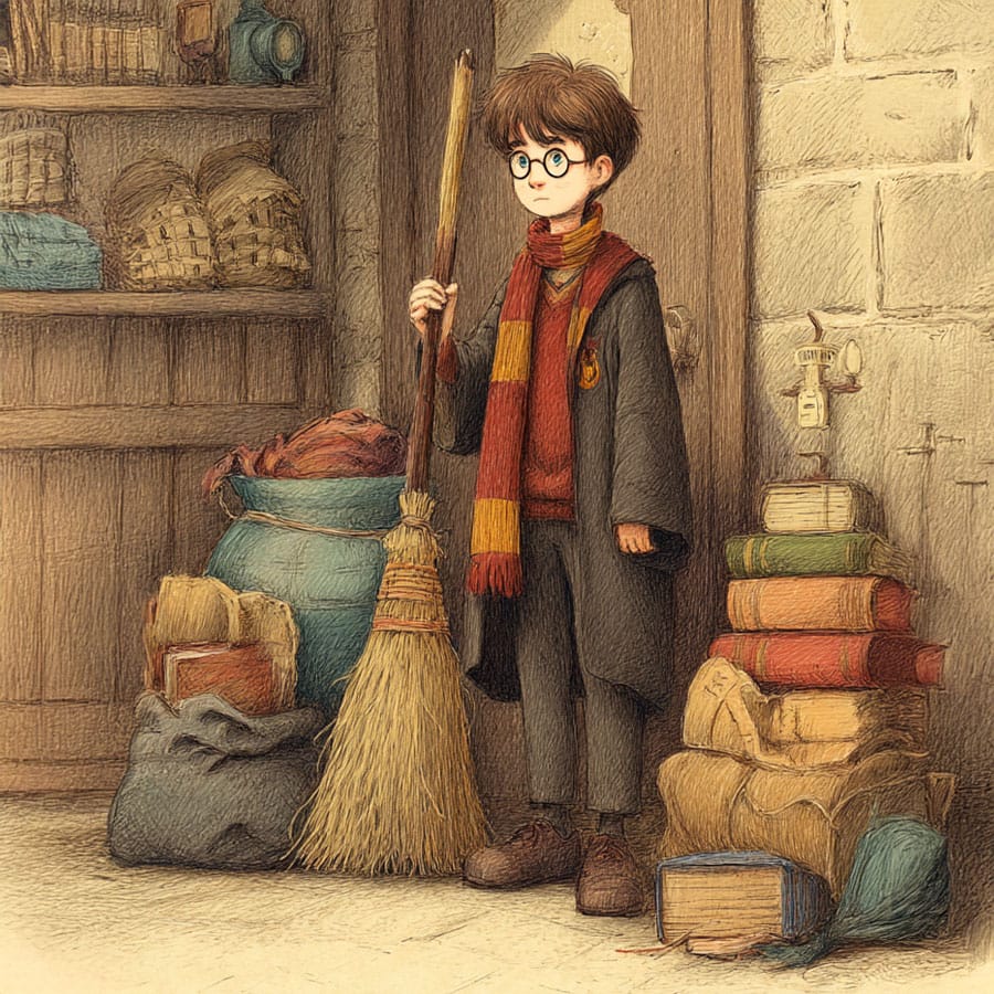 Ilustración de Harry Potter