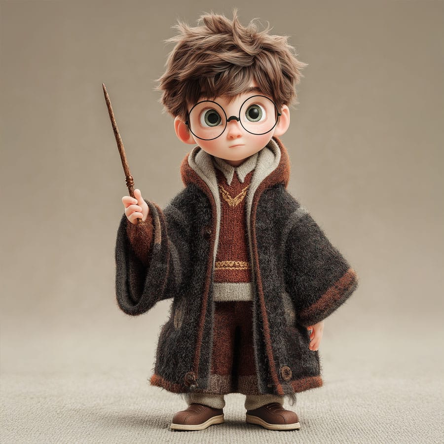 Imagen generada con Inteligencia Artificial de Harry Potter