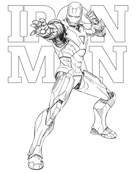 Dibujo para colorear gratis de Ironman