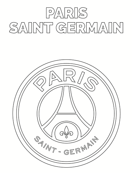 Dibujo del escudo del PSG para colorear e imprimir